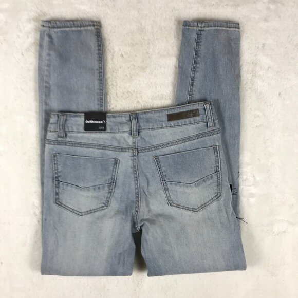 DOLLHOUSE Light Wash Distressed Skinny Jeans NWT 29 - Picture 10 of 10